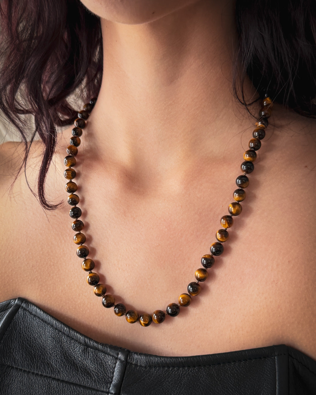 Tiger's Eye Beaded Necklace