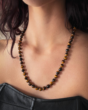 Tiger's Eye Beaded Necklace