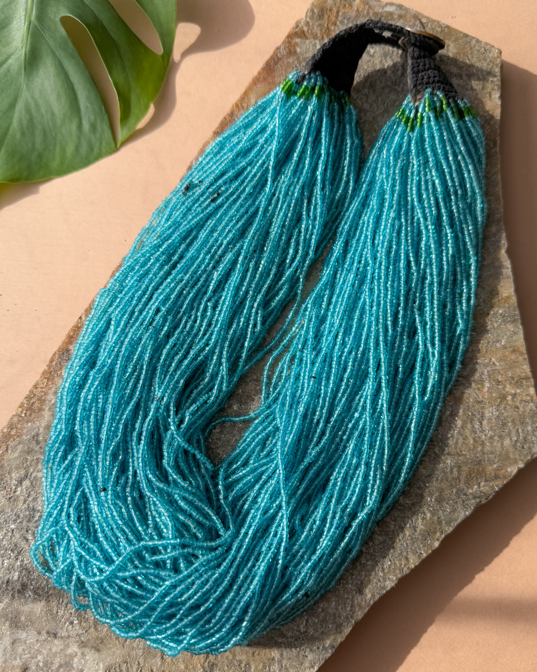 Antique Turquoise Konyak Naga Necklace