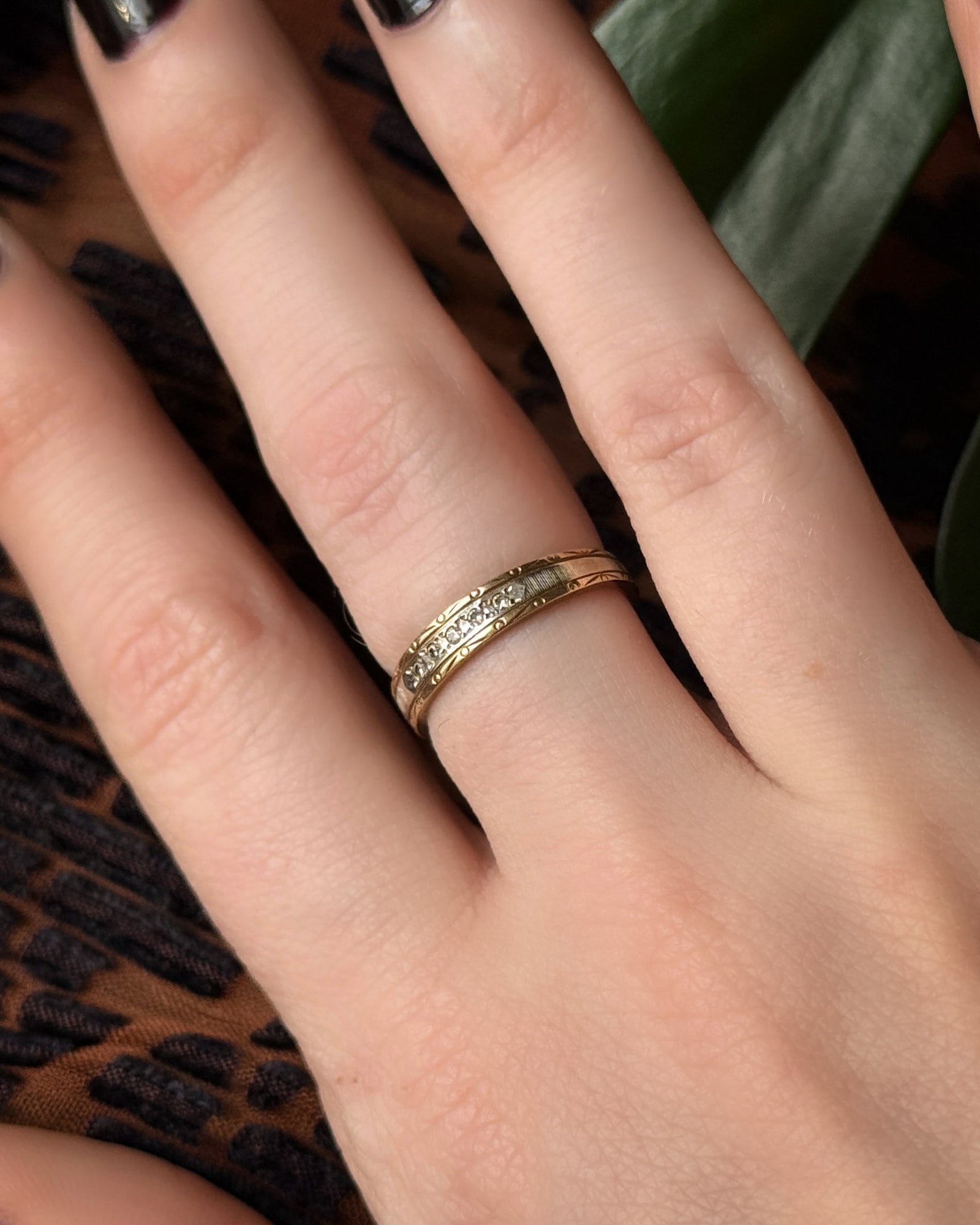 14K Gold & Diamond Two Tone Ring