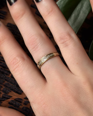 14K Gold & Diamond Two Tone Ring