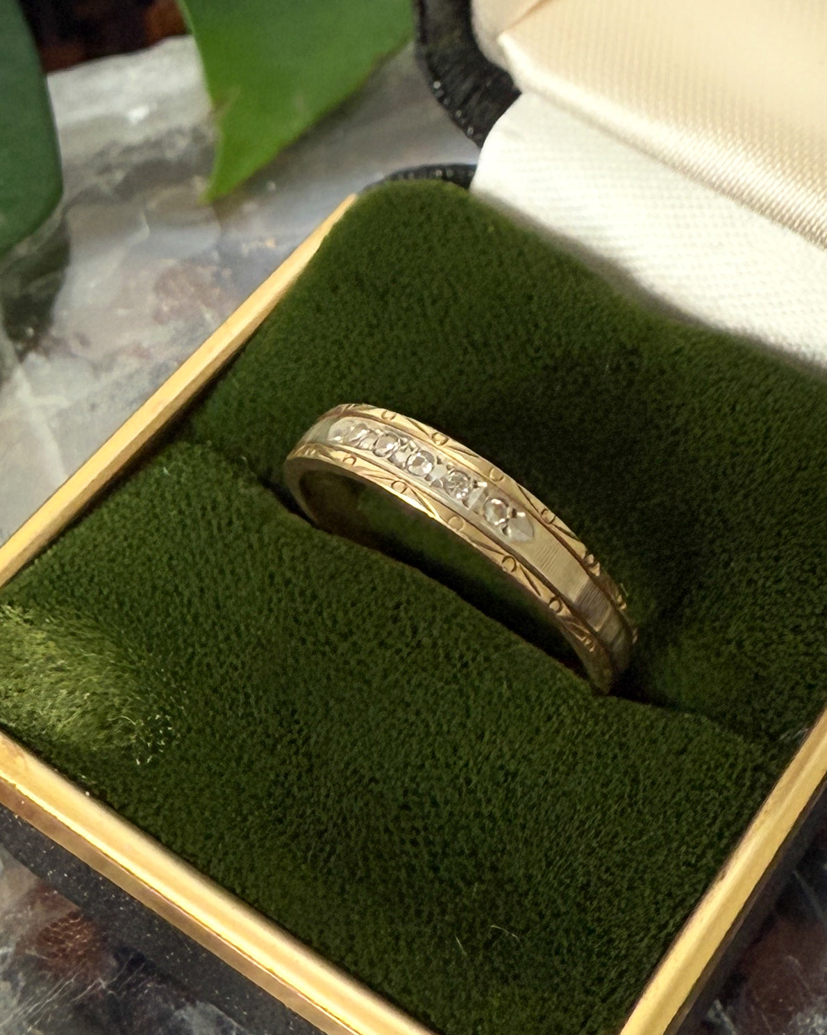 14K Gold & Diamond Two Tone Ring