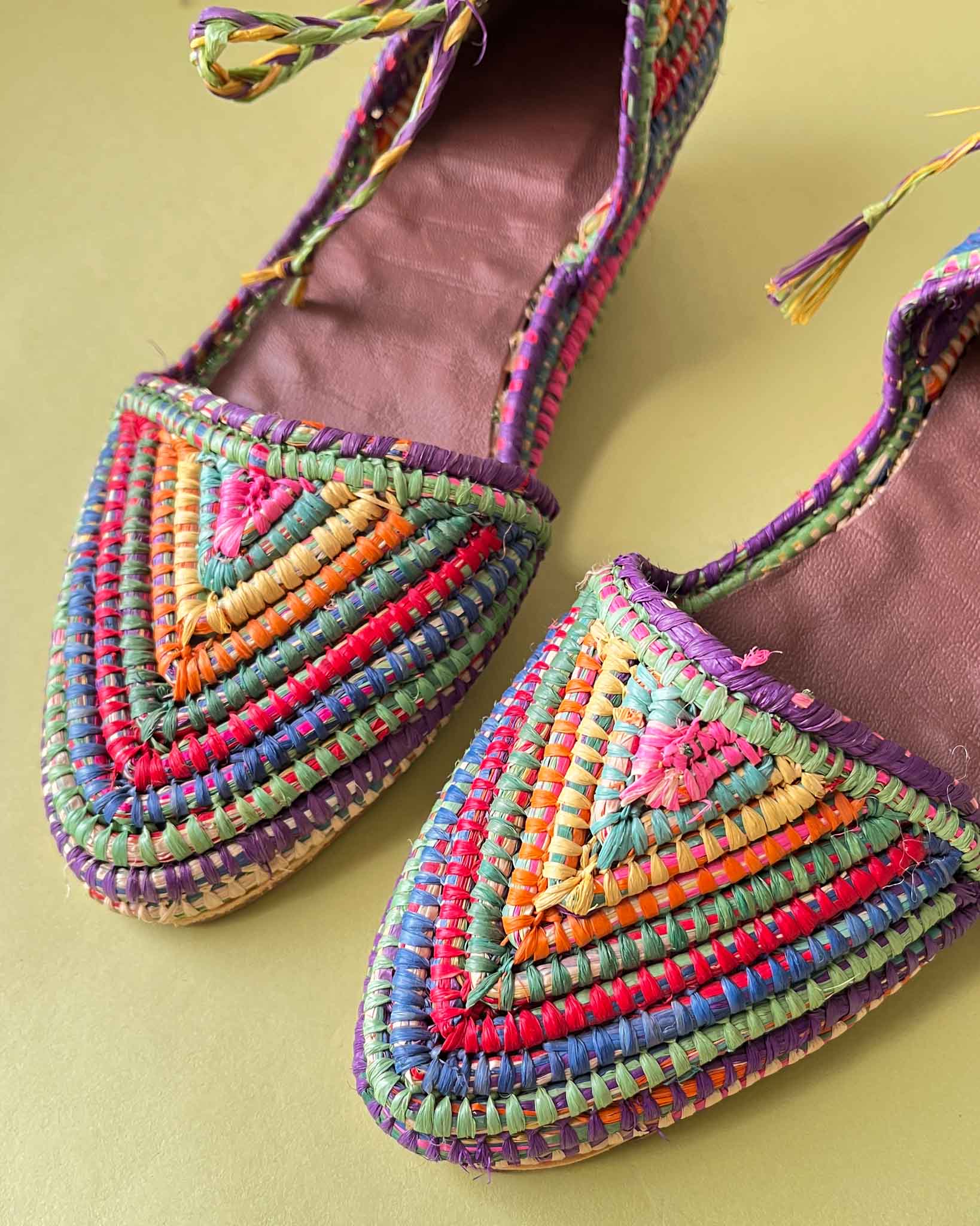 50s Woven Rainbow Shoes | 6