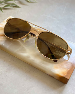 70s Vuarnet Gold Aviator Sunglasses