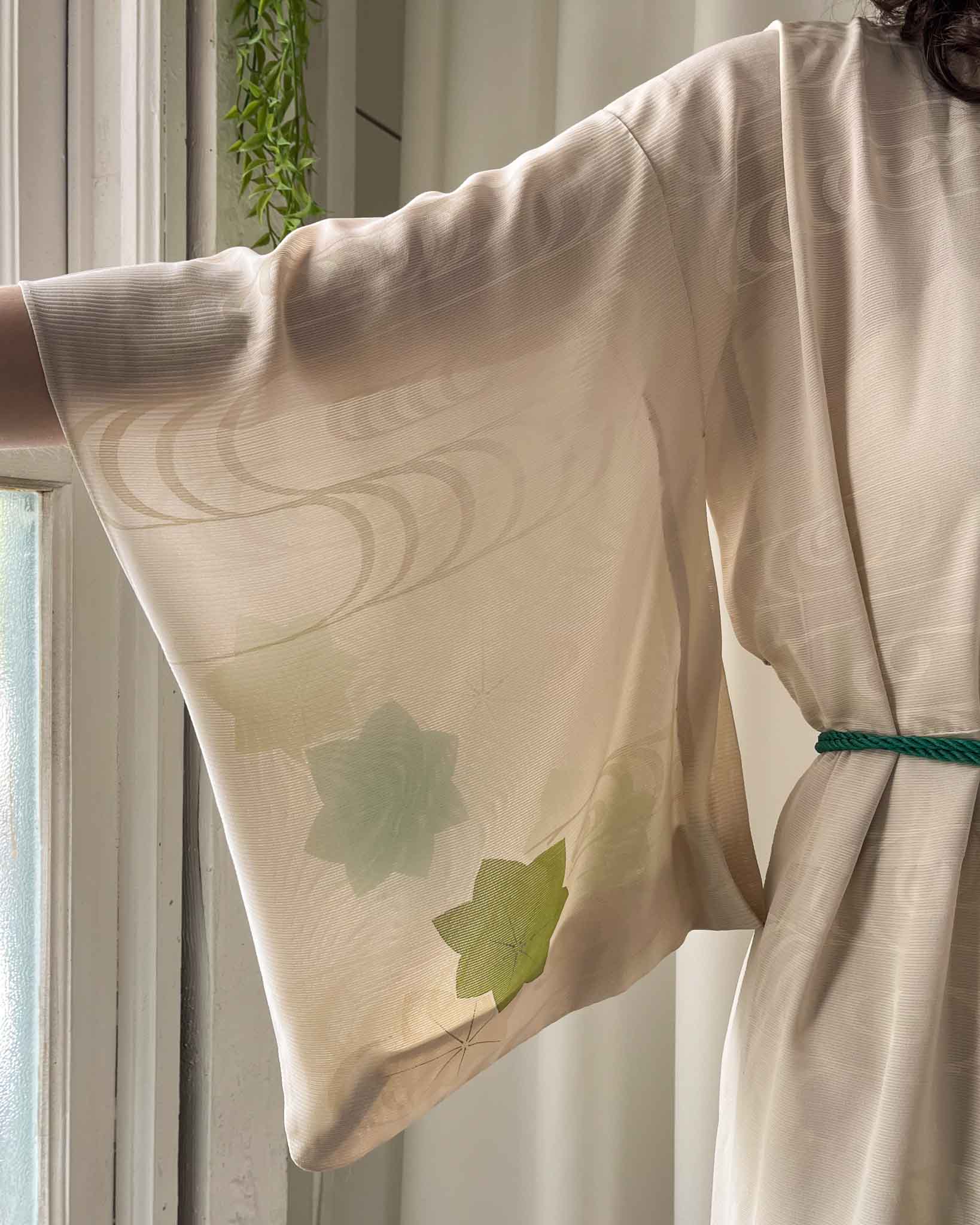 70s Semi Sheer Silk Summer Kimono