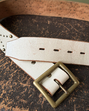 90s Rhinestone Studded Leather Belt