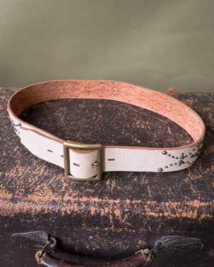 90s Rhinestone Studded Leather Belt