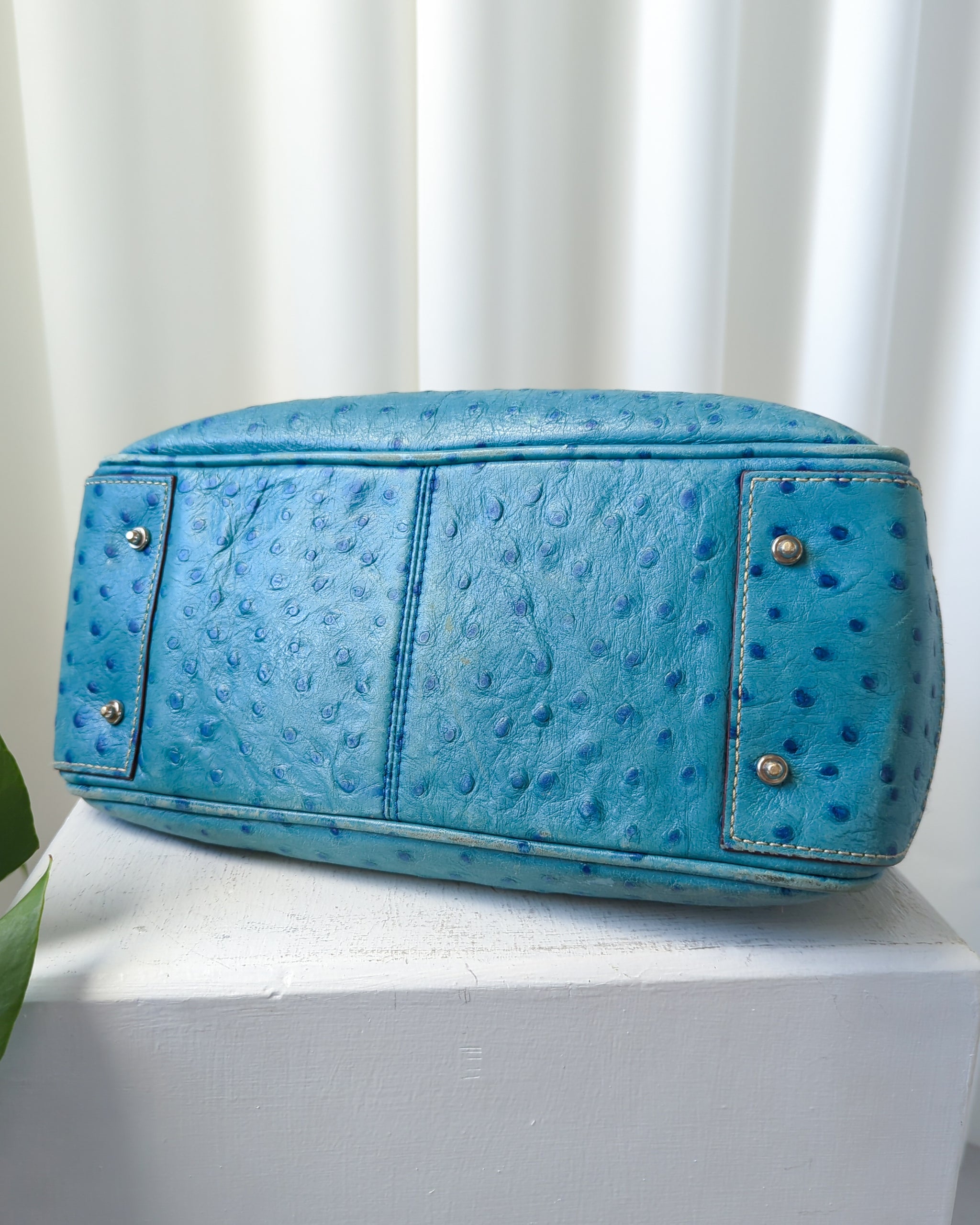 Vintage Y2K Shoulder Bag in Blue and Turquoise 