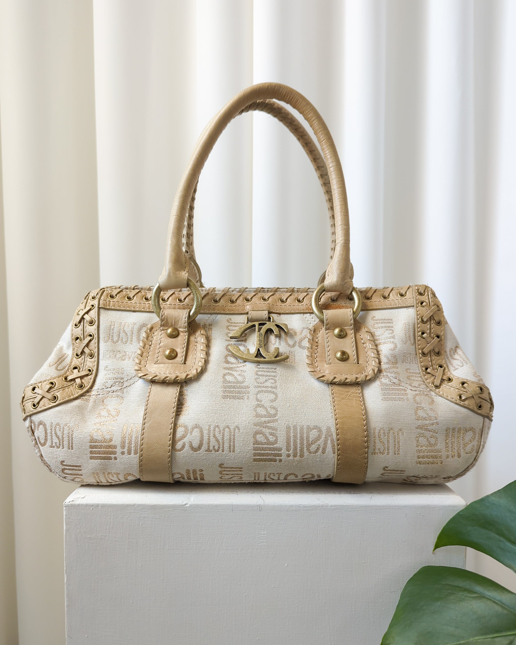 JUST CAVALLI: bag in reptile print leather - Ivory | Just Cavalli crossbody  bags S11WG0239 online at GIGLIO.COM