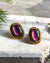 80s YSL Purple Gripoix Earrings