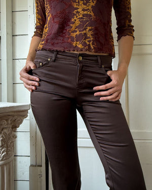 00s Satin Bootcut Pants | S-M