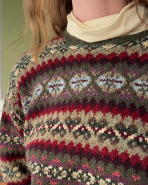 Ralph Lauren Olive Fair Isle Sweater | L