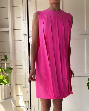 60s Hot Pink Carwash Dress | S
