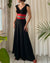 40s Studded Crepe Gown | S-M