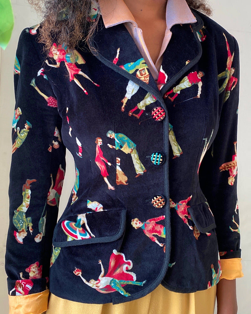 90s Kenzo Velvet Blazer | S