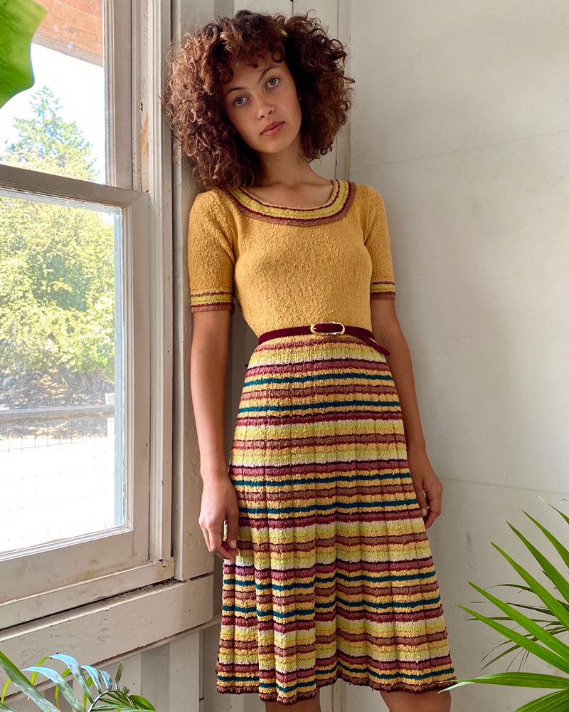 40s Metallic Knit Dress | XS-S 40s Metallic Knit Dress | XS-S