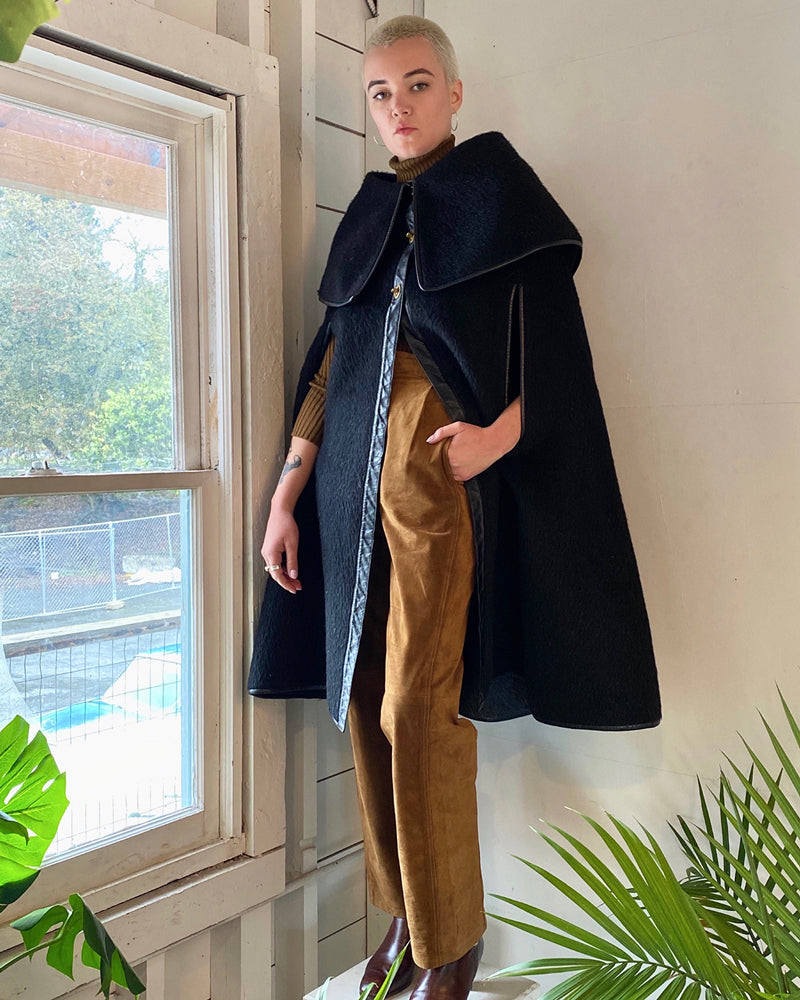 60s Bonnie Cashin Mohair Cape | XS-L