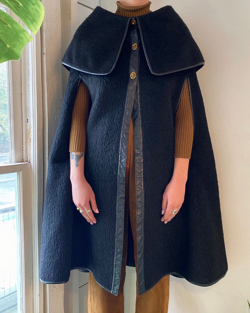 60s Bonnie Cashin Mohair Cape | XS-L