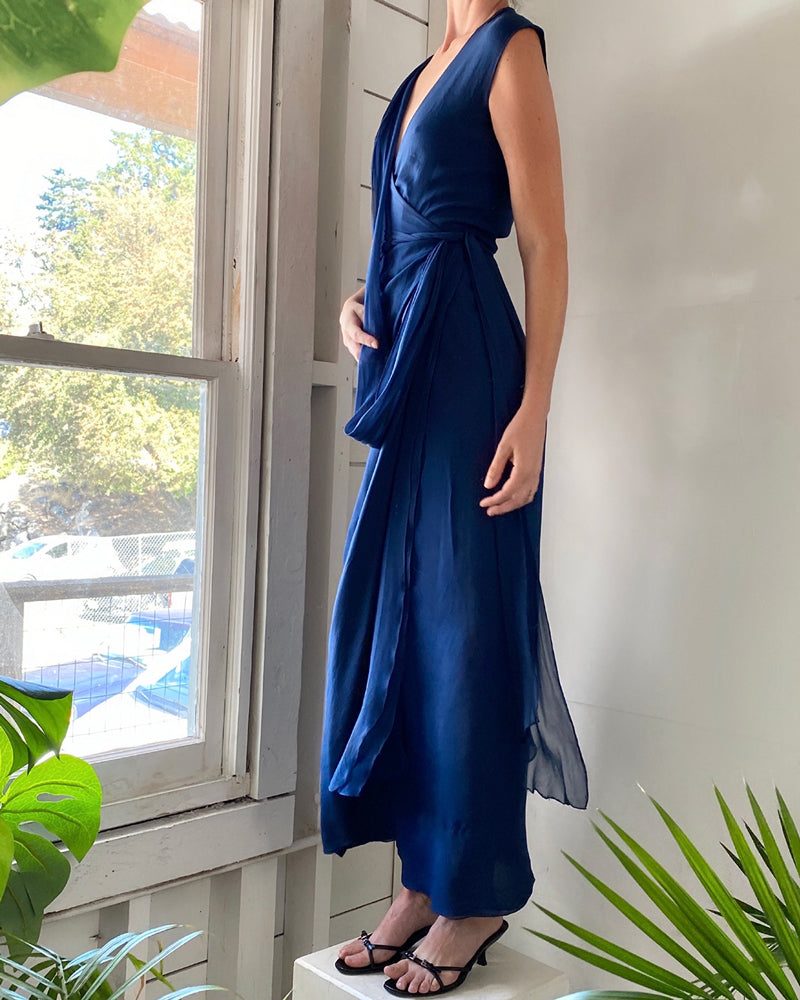 70s Halston Silk Gown | XS-S - Lucky Vintage 70s Halston Silk Gown | XS-S - Lucky Vintage