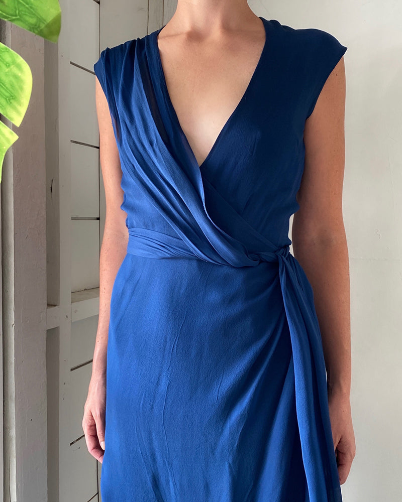 70s Halston Silk Gown | XS-S