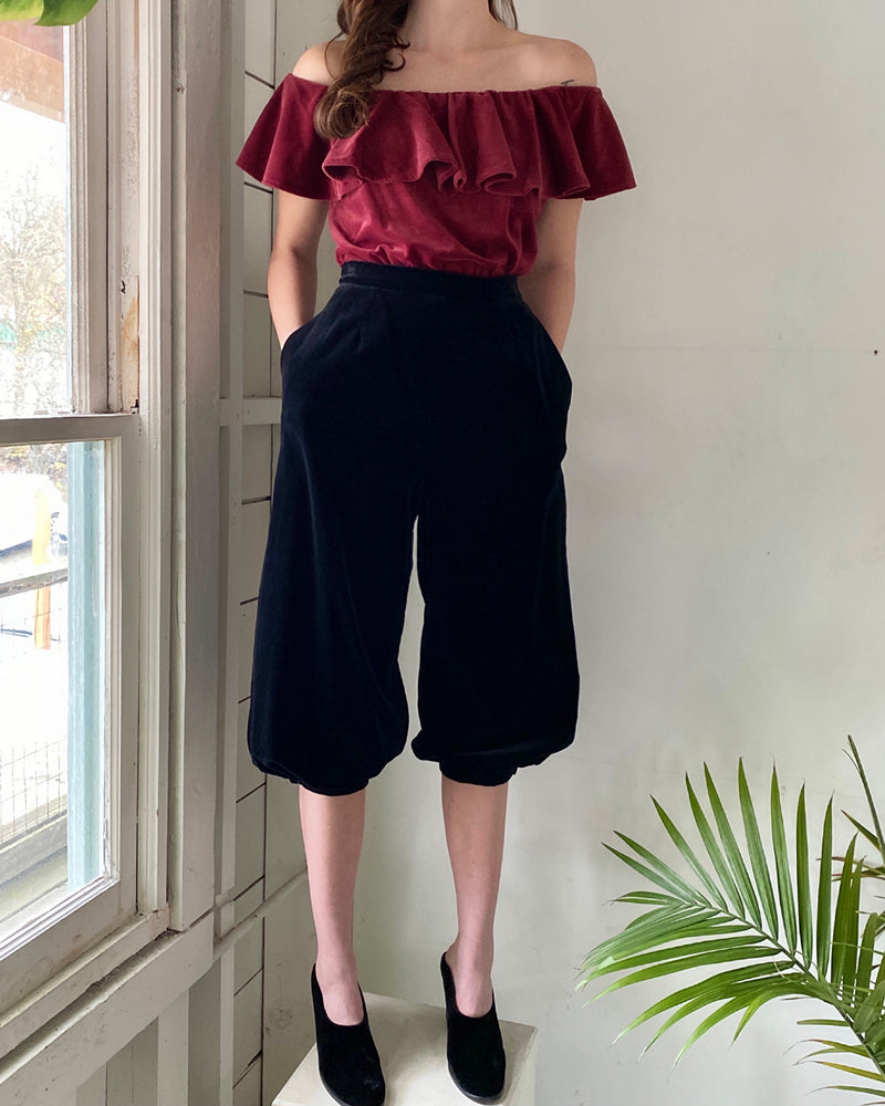 70s YSL Velvet Knickers XS Lucky Vintage