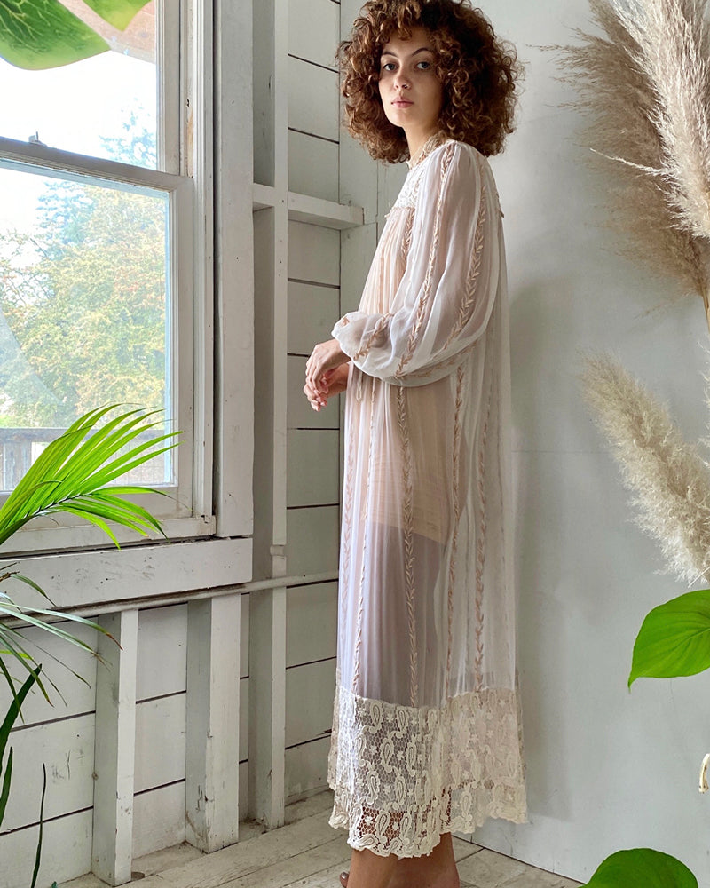 long sleeve tent dress White Linen Tent Dress With Side Buttons - Long Sleeves (3 sizes)
