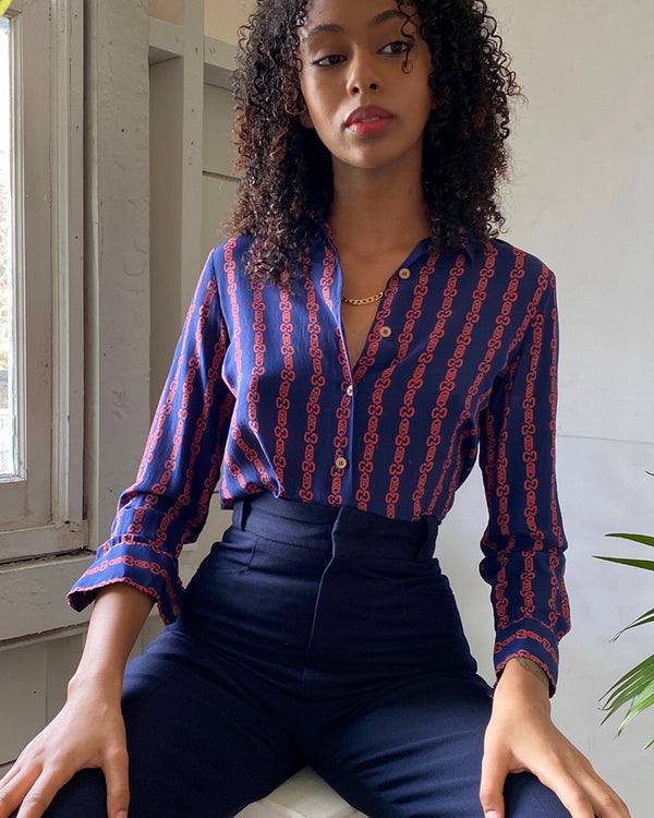 80s Celine Silk Blouse | XS-S - Lucky Vintage