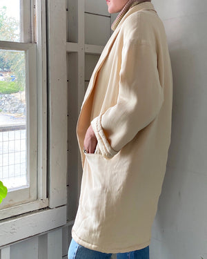 90s Donna Karan Quilted Silk Jacket | S-M