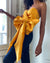 80s Donna Karan Silk Bow Bustier | S