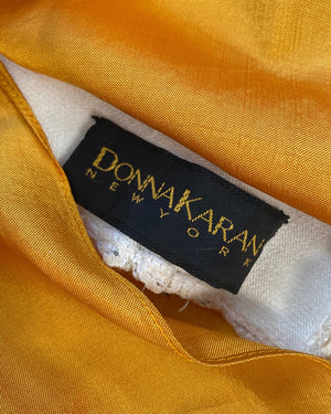 80s Donna Karan Silk Bow Bustier