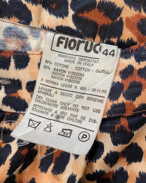 80s Fiorucci Leopard Pencil Skirt