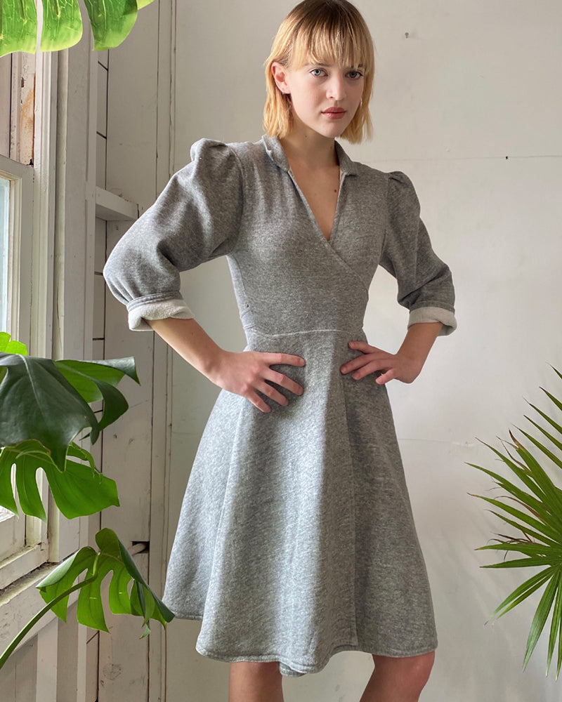 80s Norma Kamali Sweatshirt Dress | XS