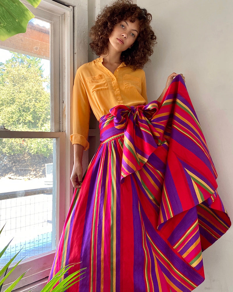 80s Ralph Lauren Silk Skirt | S