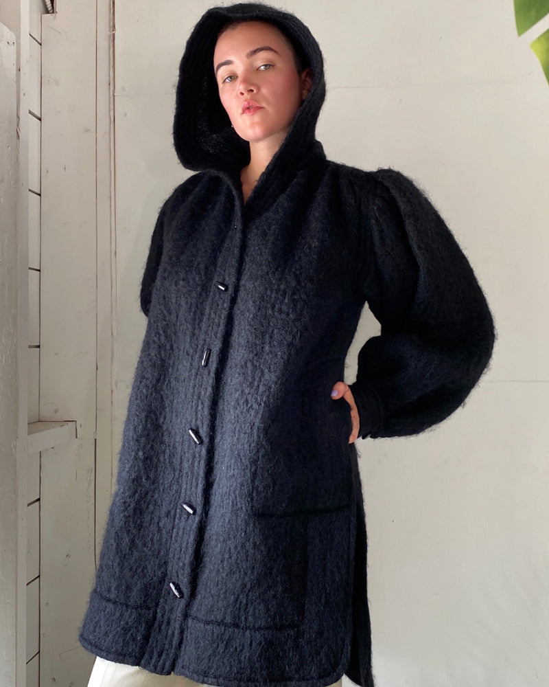 70s YSL Mohair Coat | S-M