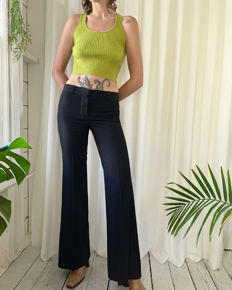 Girlfairy Women Vintage Pants Hippie Low Waist Bell Bottoms Ladies Stretch Flare  Trousers Solid Color 2023 Summer Fashion Flares