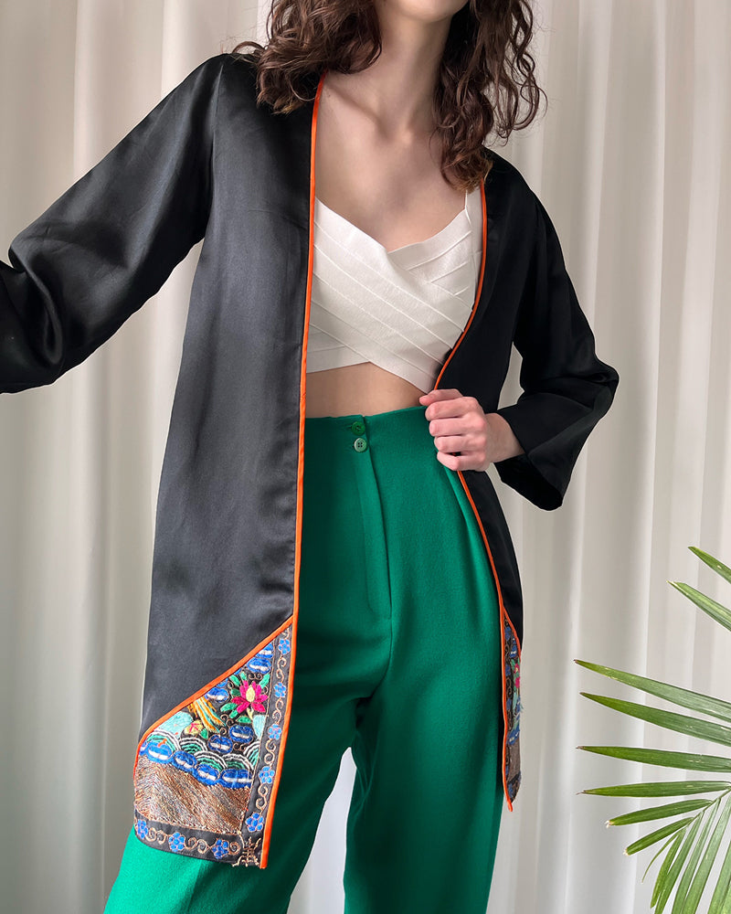 20s Embroidered Silk Jacket | XS-S