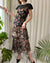 30s Silk Cherry Print Dress | S