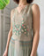 20s Embroidered Mesh Dress | XS