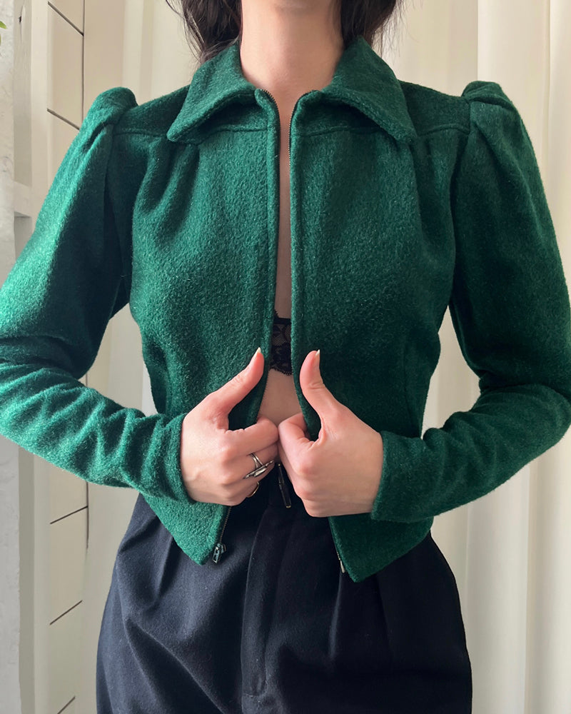 30s Green Wool Jacket