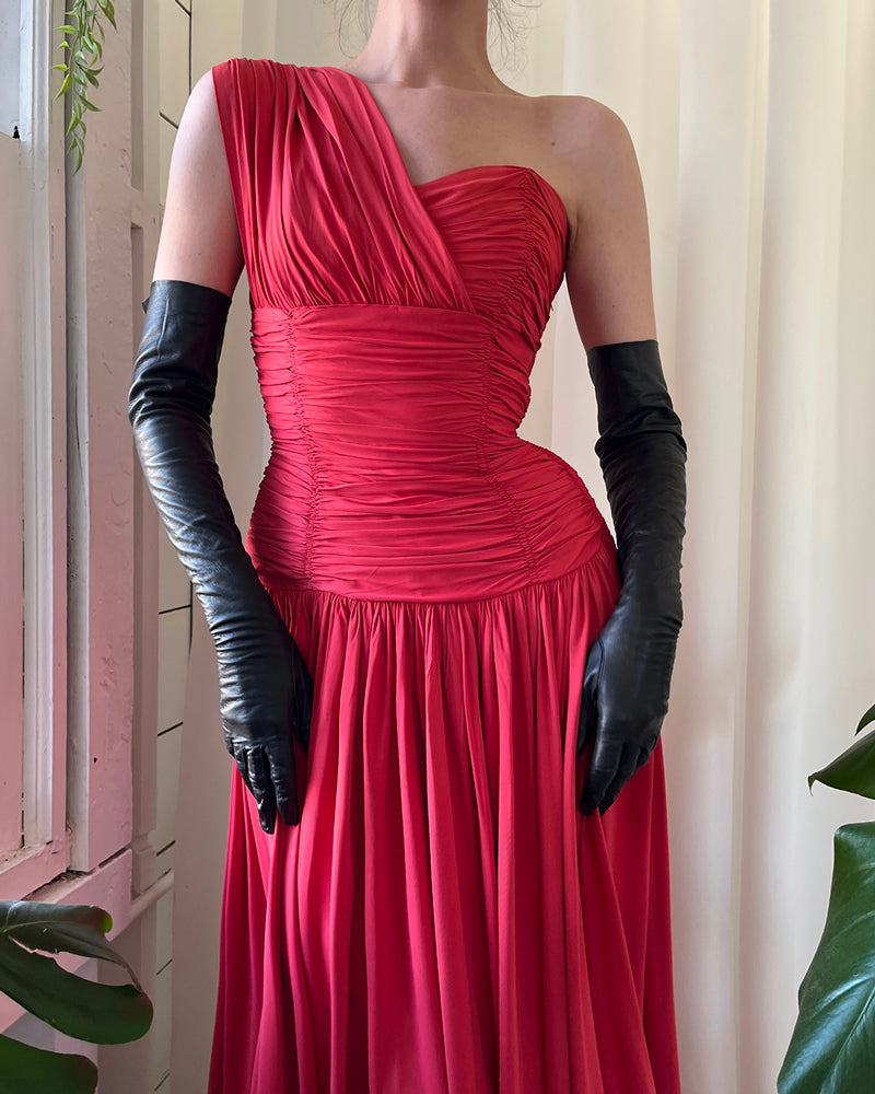 50s One Shoulder Jersey Gown | Xs 50s One Shoulder Jersey Gown | Xs