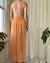 40s Peach Silk Slip Dress | M