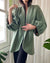 40s Studded Green Wool Coat