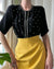 1940s Studded Crepe Blouse | S