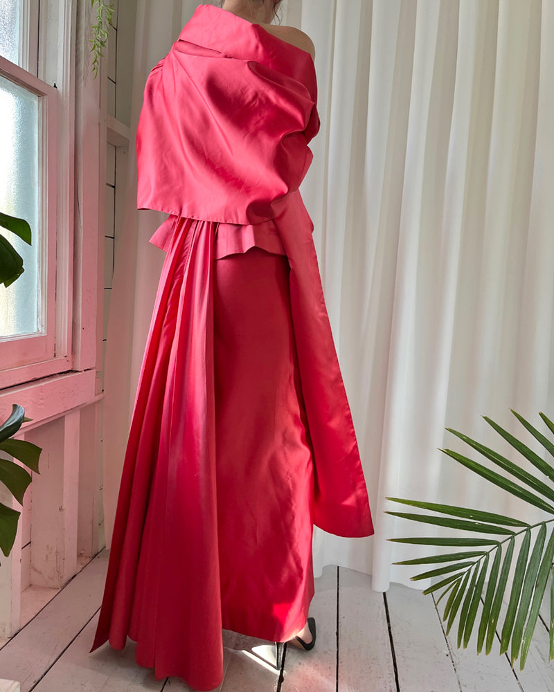 dior silk maxi dress pink Silk maxi dress