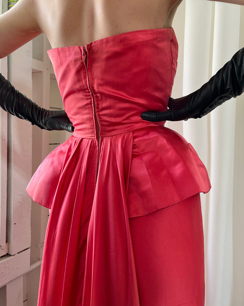 50s Christian Dior Silk Gown & Shawl | XS - Lucky Vintage 50s Christian Dior Silk Gown & Shawl | XS - Lucky Vintage