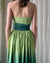 50s Green Ombre Strapless Gown
