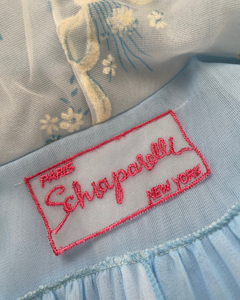 50s Schiaparelli Peignoir & Nightgown Set | S - Lucky Vintage