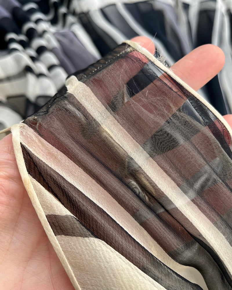 50s Galanos Striped Silk Dress