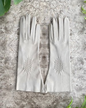 40s Dove Gray Leather Gloves