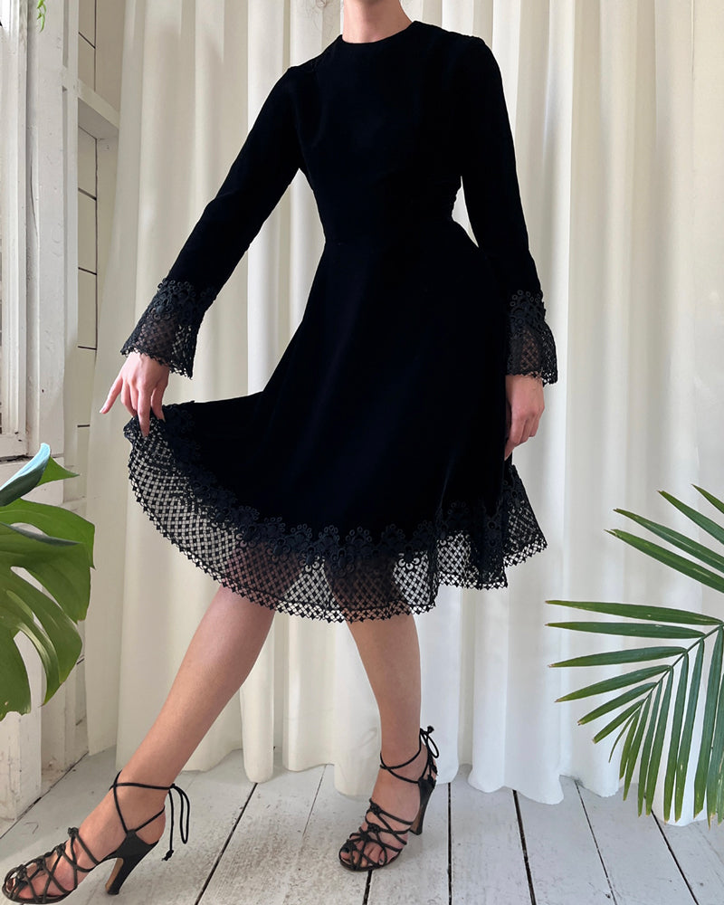 60s Christian Dior Velvet Dress | S - Lucky Vintage 60s Christian Dior Velvet Dress | S - Lucky Vintage